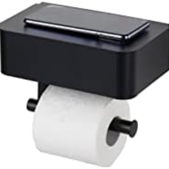 Amazopen Other - Toilet Paper Holder with Hidden Storage in Black